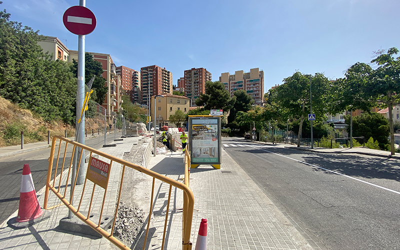 Obras parada de bus